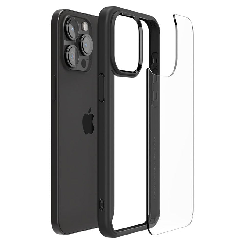 Spigen Ultra Hybrid – dėklas, skirtas „iPhone 15 Pro Max“ (matinė juoda)