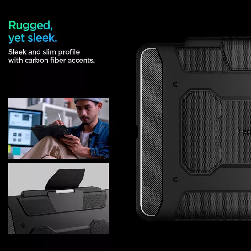 Spigen Rugged Armor Pro - dėklas, skirtas iPad Pro 13" (M4, 2024) (juodas)