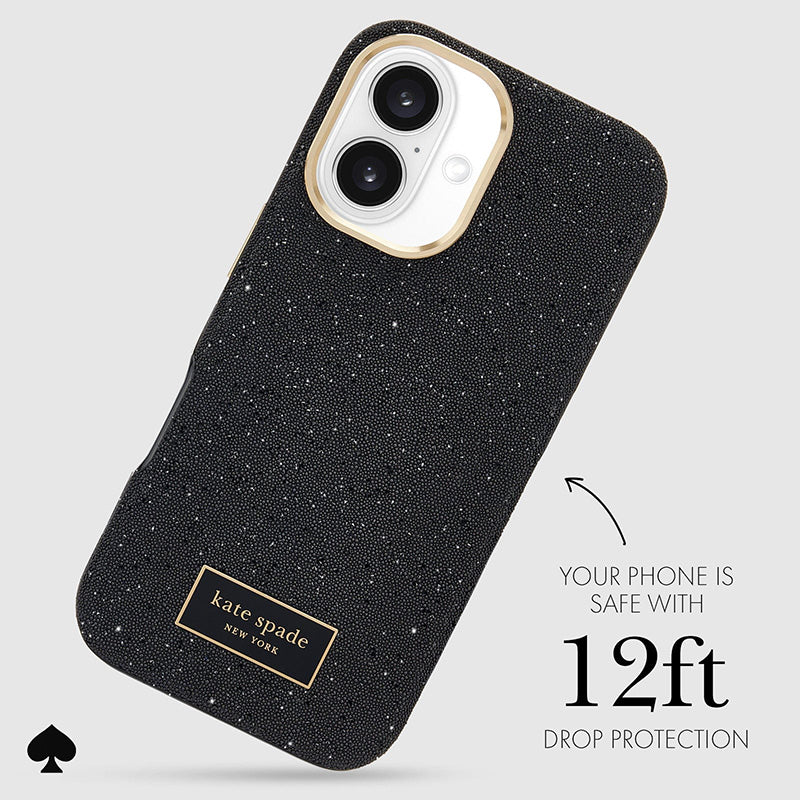Kate Spade New York Crystal Pave MagSafe – „iPhone 16“ dėklas (Nightfall)