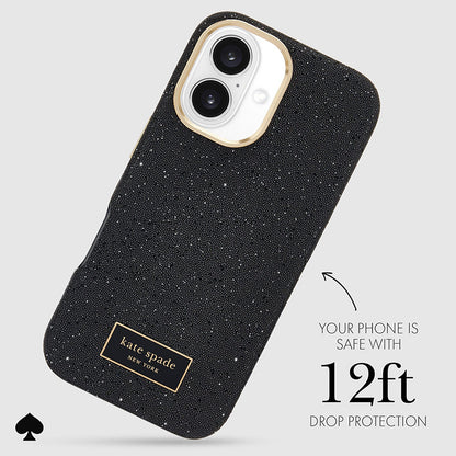 Kate Spade New York Crystal Pave MagSafe – „iPhone 16“ dėklas (Nightfall)