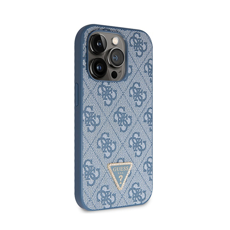 Guess Crossbody 4G Metal Logo - „iPhone 14 Pro Max“ dėklas (mėlynas)