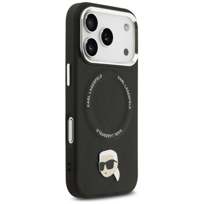 Karl Lagerfeld Karl Pin MagSafe – dėklas iPhone 17 Pro (juodas)
