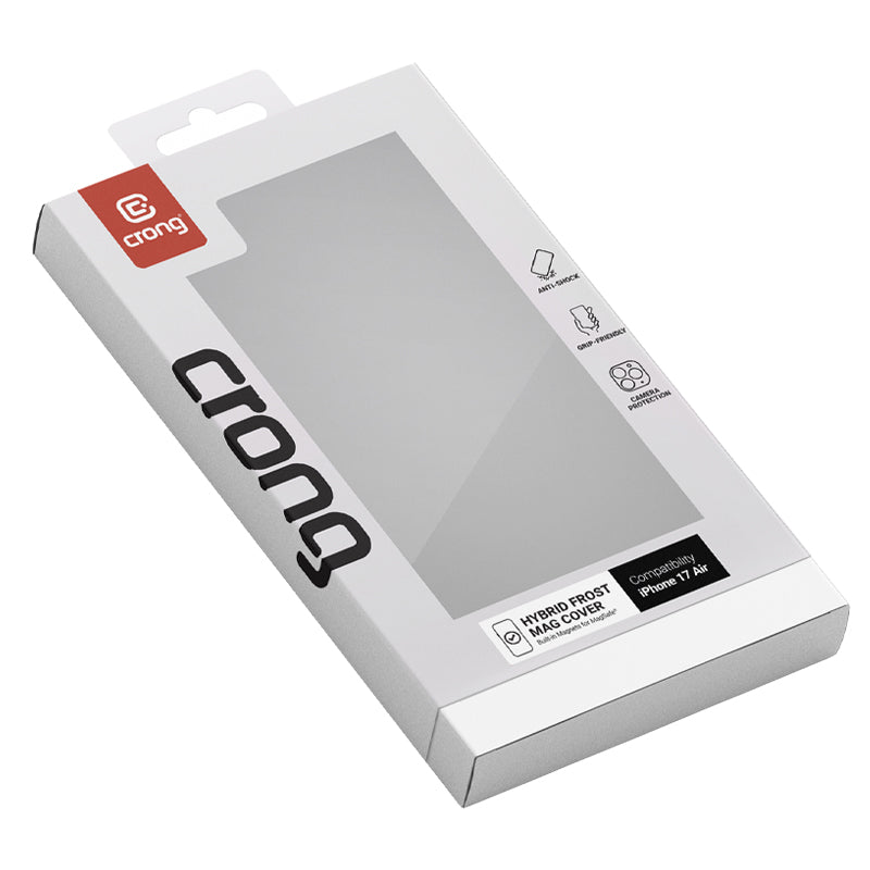 Crong Hybrid Frost MAG dėklas - MagSafe iPhone Air dėklas (juodas)