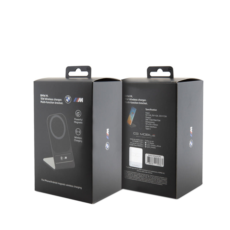 BMW MagSafe stalinis įkroviklis su stovu - MagSafe indukcinis įkroviklis 15W stalui (juodas)