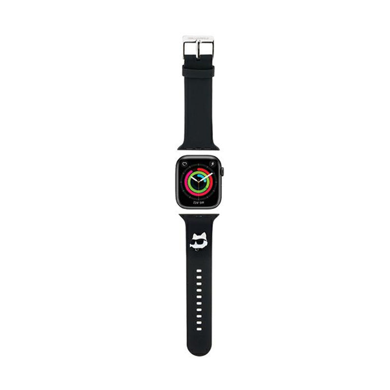Karl Lagerfeld 3D Rubber Choupette Head NFT – „Apple Watch“ 38/40/41 mm apyrankė (juoda)