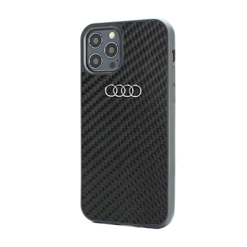 Audi Carbon Fiber – Dėklas, skirtas iPhone 12 / iPhone 12 Pro (juodas)