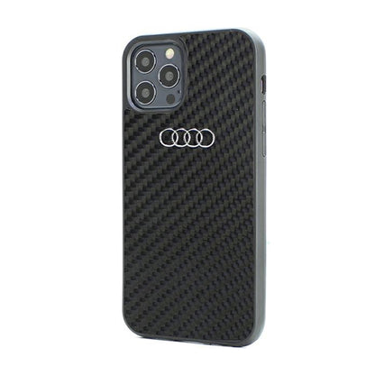 Audi Carbon Fiber – Dėklas, skirtas iPhone 12 / iPhone 12 Pro (juodas)