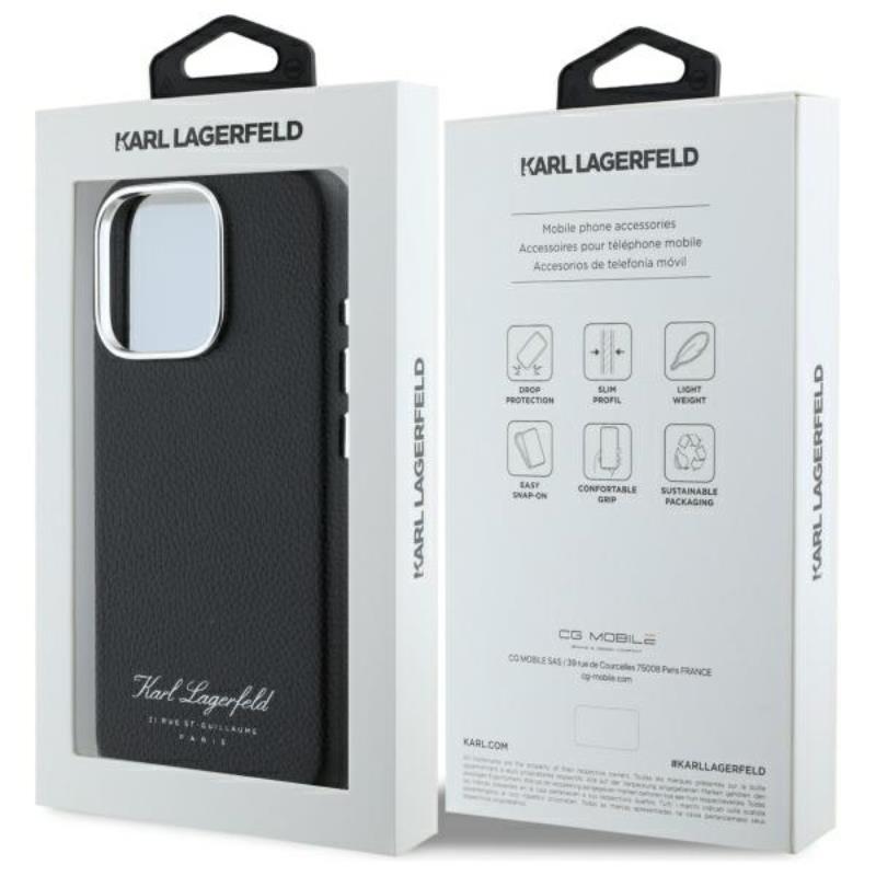 Karl Lagerfeld Hotel RSG – dėklas skirtas iPhone 16 Pro (juodas)