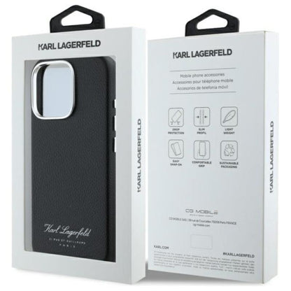 Karl Lagerfeld Hotel RSG – dėklas skirtas iPhone 16 Pro (juodas)