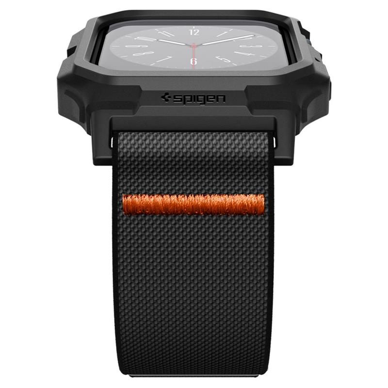 Spigen Lite Fit "Pro" - Dėklas su dirželiu skirtas Apple Watch 10 42 mm (Matinė juoda)