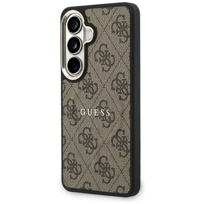 Guess 4G reljefinis prsten MagSafe - Samsung Galaxy S26+ dėklas (rudos spalvos)