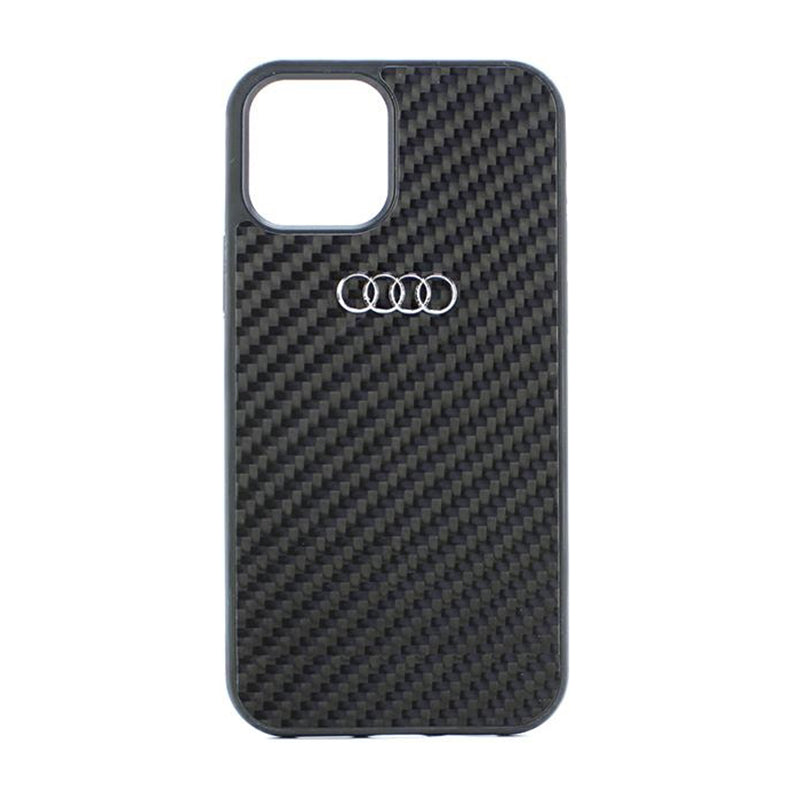 Audi Carbon Fiber – Dėklas, skirtas iPhone 12 / iPhone 12 Pro (juodas)