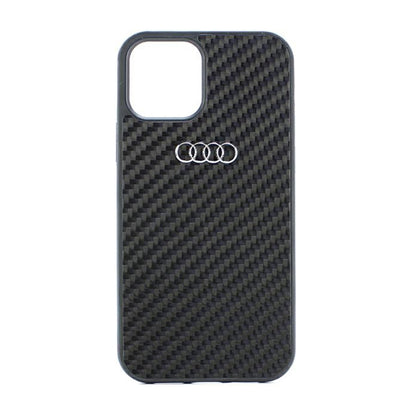 Audi Carbon Fiber – Dėklas, skirtas iPhone 12 / iPhone 12 Pro (juodas)