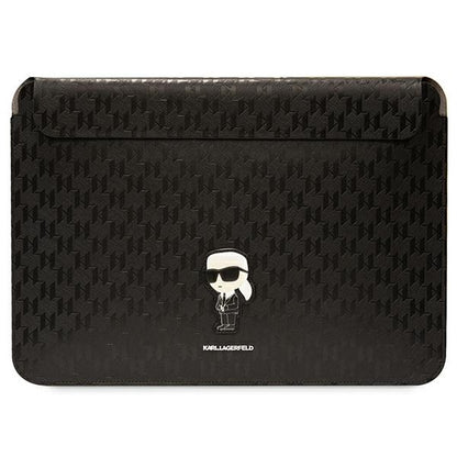 Karl Lagerfeld NFT Saffiano Monogram Ikonik Karl Sleeve – 14 col. nešiojamojo kompiuterio dėklas (juodas)