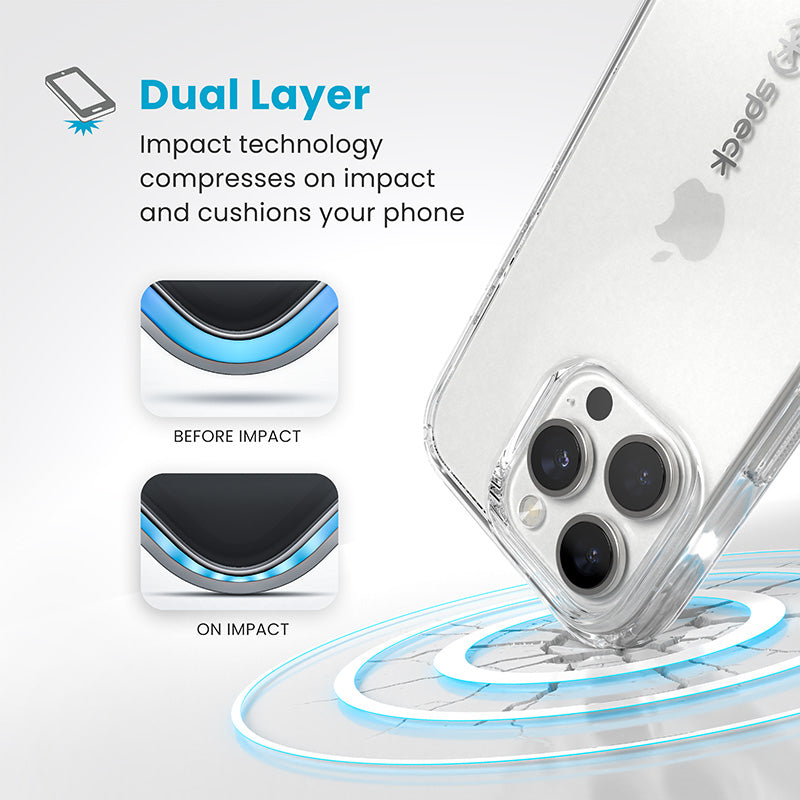 Speck Gemshell – dėklas „iPhone 16 Pro“ (skaidrus)