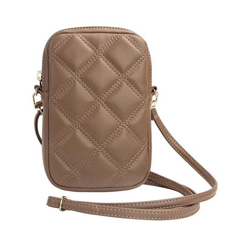 Guess Zip Quilted 4G - Telefono krepšys (rudas)