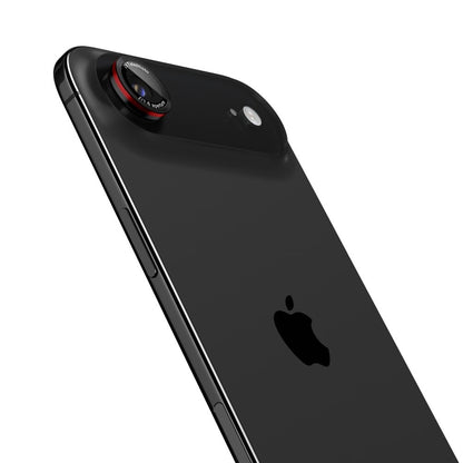 Spigen Optik Pro L-Series Glas.TR EZ Fit 2-Pack – Objektyvo apsauginis stiklas skirtas iPhone Air (2 vnt.) (Juoda / Raudona)
