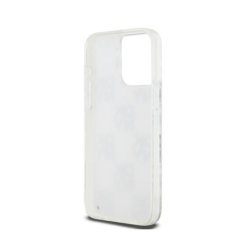 DKNY Liquid Glitter Multilogo – dėklas iPhone 15 Pro Max (baltas)