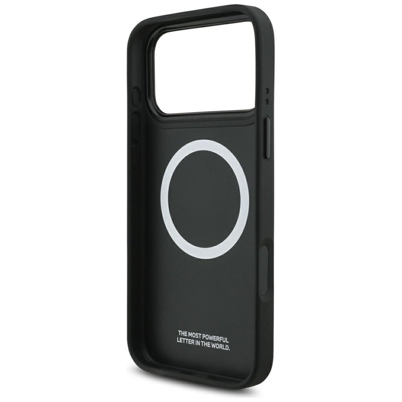 BMW M Carbono Logotipas MagSafe dėklas iPhone 17 Pro Max (mėlynas)