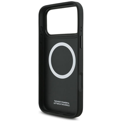 BMW M Carbono Logotipas MagSafe dėklas iPhone 17 Pro Max (mėlynas)