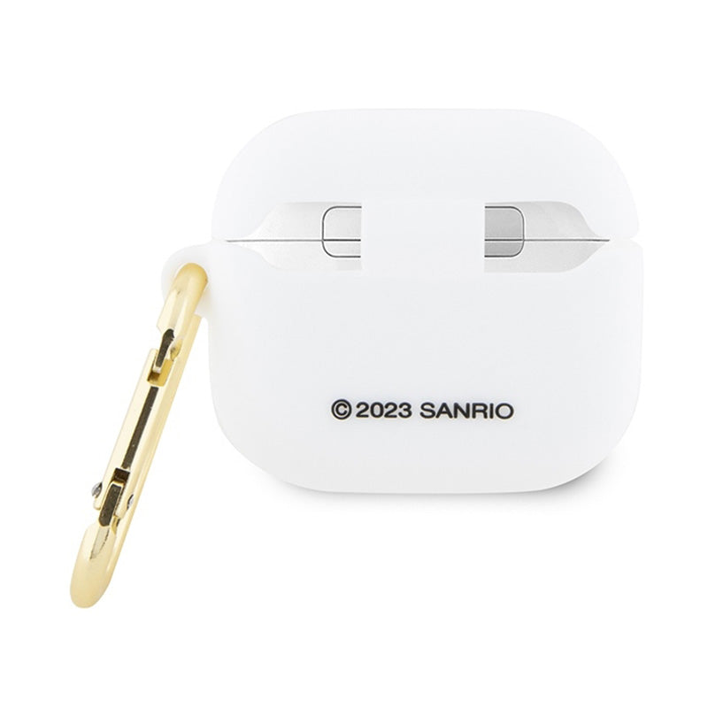 „Hello Kitty“ silikoninis 3D „Kitty Head“ dėklas, skirtas „AirPods 3“ (baltas)