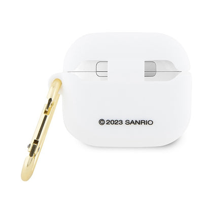 „Hello Kitty“ silikoninis 3D „Kitty Head“ dėklas, skirtas „AirPods 3“ (baltas)