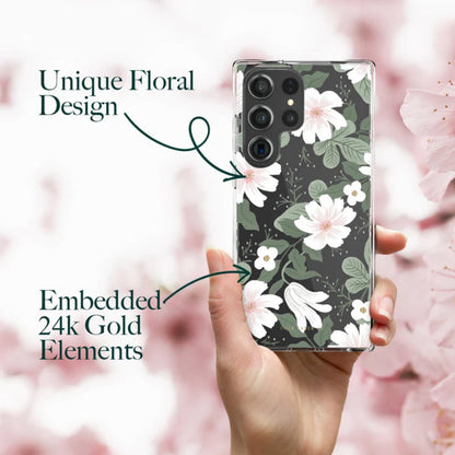 Rifle Paper permatomas dėklas – skirtas Samsung Galaxy S23 Ultra (Willow)