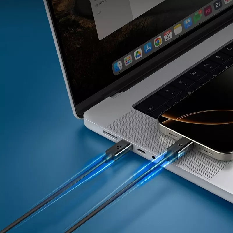 Spigen EB6020CC Essential – USB-C į USB-C kabelis, PD 60W, 2m (Juodas)
