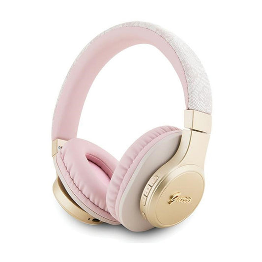 Guess 4G Script Metal Logo – belaidės „Bluetooth V5.3“ į ausis įdedamos ausinės (rožinės)