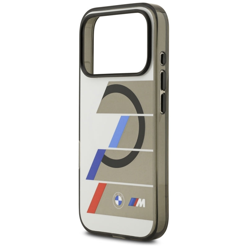 BMW M IML Metal Mygtukai Trispalvės Linijos MagSafe - dėklas iPhone 17 Pro (antracito)