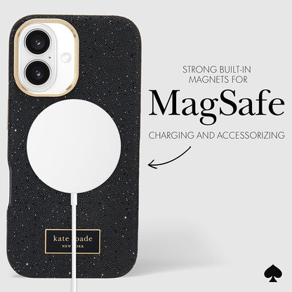 Kate Spade New York Crystal Pave MagSafe – „iPhone 16“ dėklas (Nightfall)