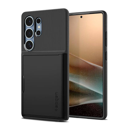 Spigen Slim Armor CS – dėklas, skirtas „Samsung Galaxy S25 Ultra“ (juodas)