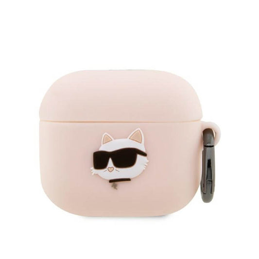 Karl Lagerfeld silikono NFT Choupette Head 3D – „AirPods 3“ dėklas (rožinis)