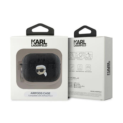 Karl Lagerfeld Monogram Karl Head – AirPods Pro 2 dėklas (juodas)