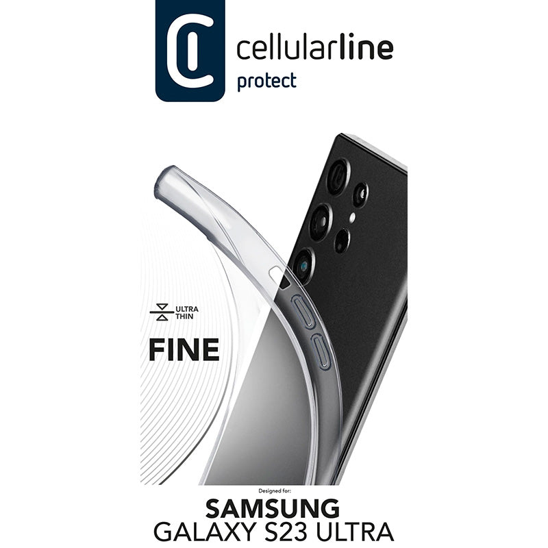 Cellularline Fine – dėklas Samsung Galaxy S23 Ultra (skaidrus)