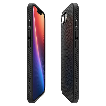 Spigen Liquid Air dėklas iPhone 17e / 16e (Matinis juodas)