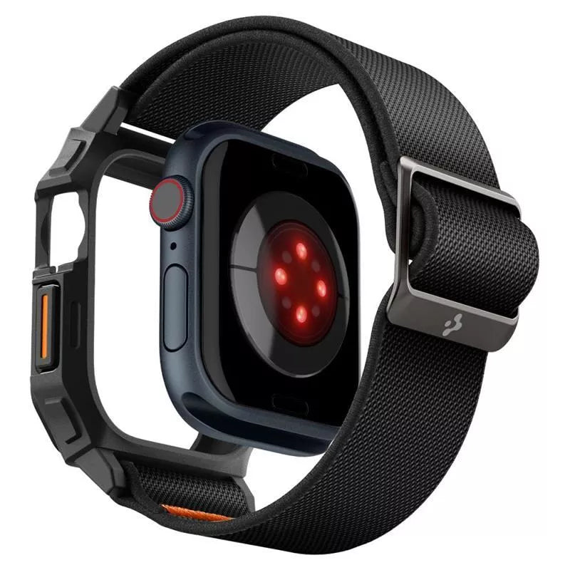 Spigen Lite Fit "Pro" - Dėklas su dirželiu skirtas Apple Watch 10 42 mm (Matinė juoda)