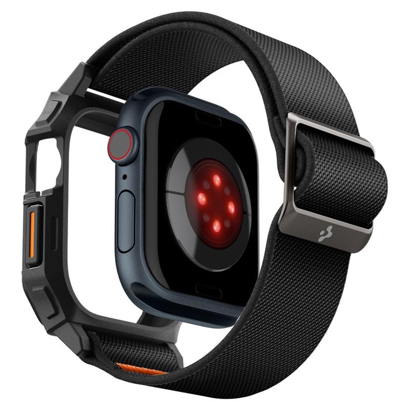 Spigen Lite Fit "Pro" - Dėklas su dirželiu skirtas Apple Watch 10 42 mm (Matinė juoda)