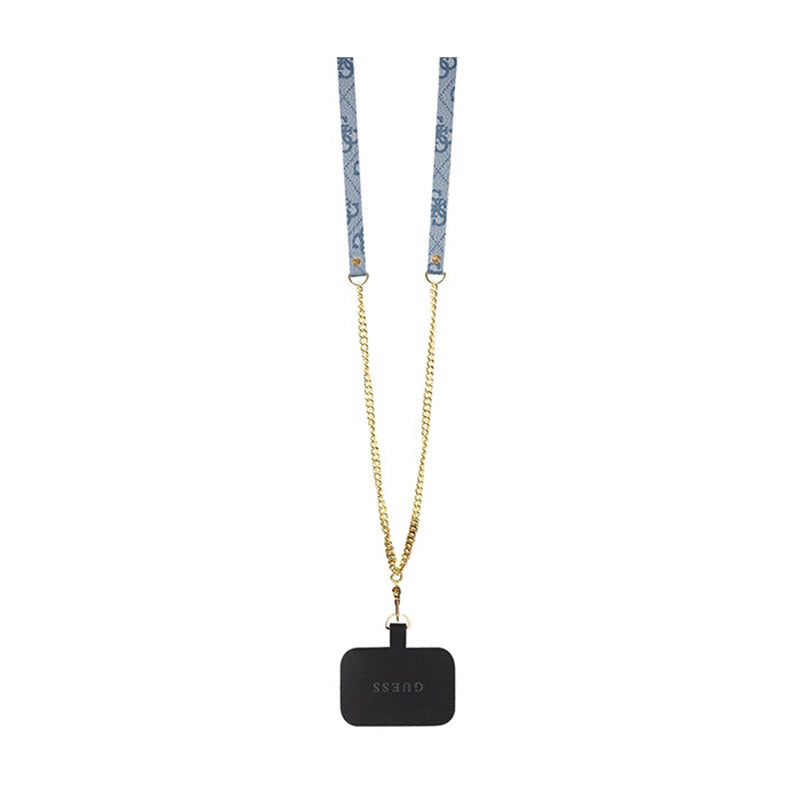 Guess Crossbody 4G Metal Logo - „iPhone 14 Pro Max“ dėklas (mėlynas)