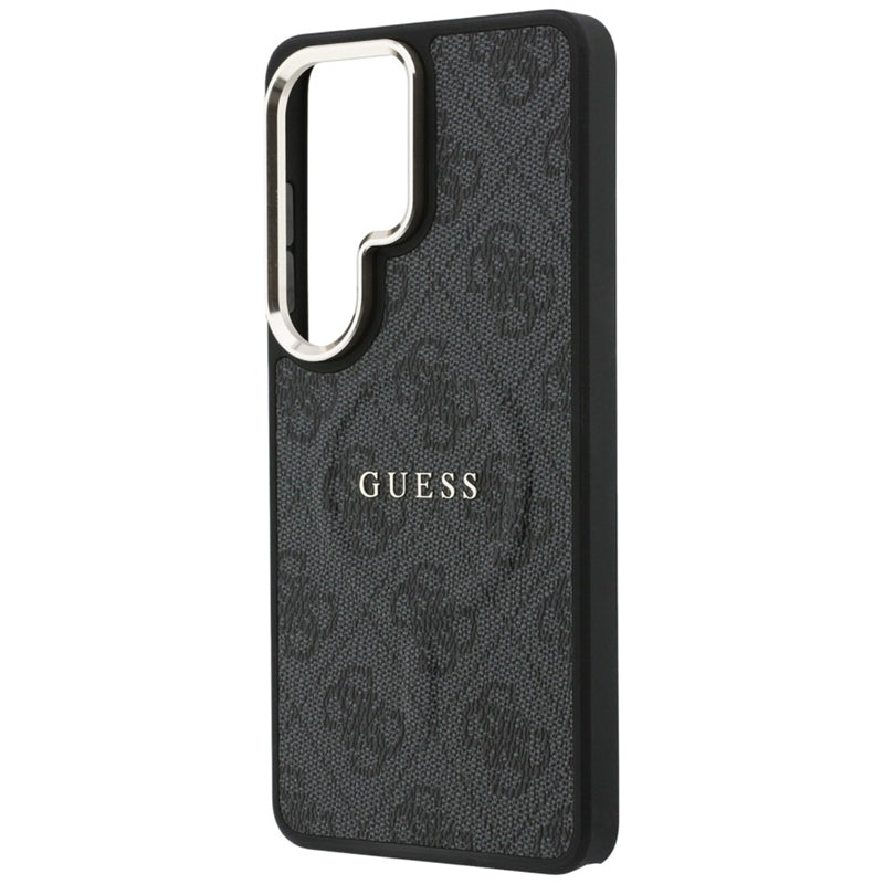 Guess 4G Reljefinis Žiedas MagSafe - Dėklas Samsung Galaxy S26 Ultra (Juodas)