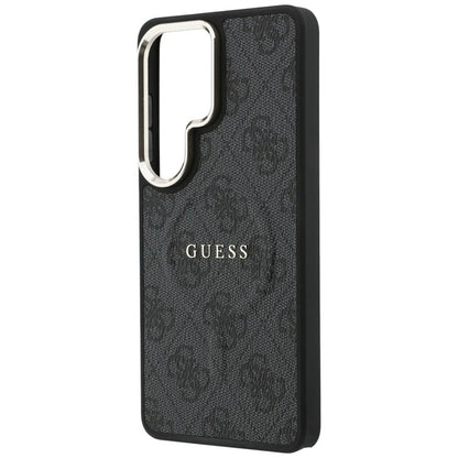 Guess 4G Reljefinis Žiedas MagSafe - Dėklas Samsung Galaxy S26 Ultra (Juodas)