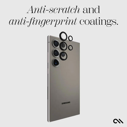 Case-Mate aliuminio žiedinis lęšių apsaugos stiklas – apsauginis stiklas Samsung Galaxy S24 Ultra kameros lęšiui (juodas)