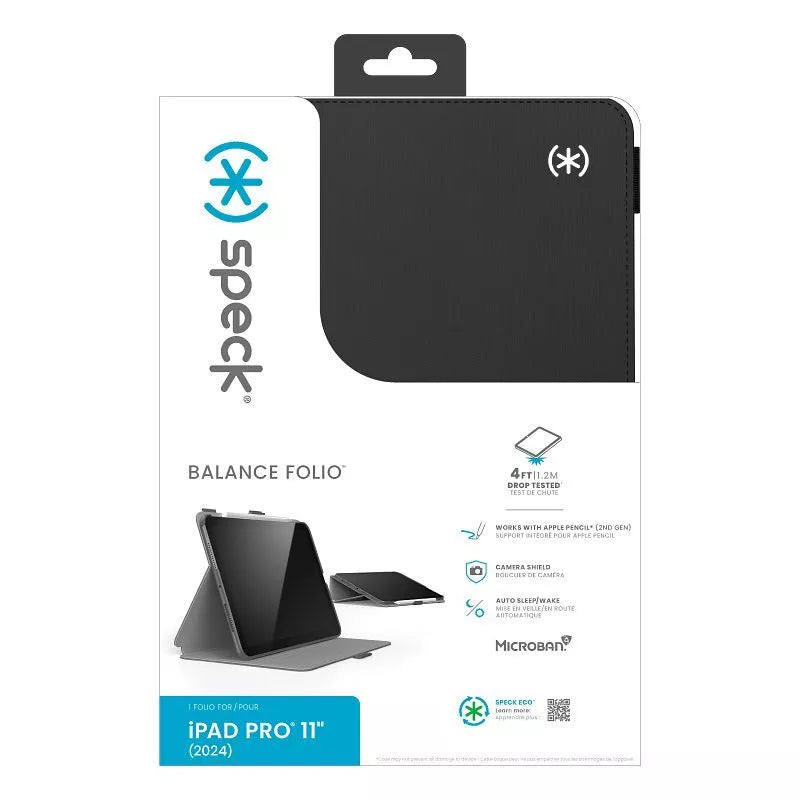 Speck Balance Folio – dėklas, skirtas iPad Pro 11" M4 (2024) (juodas)