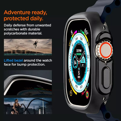 Spigen Thin Fit – dėklas skirtas „Apple Watch Ultra 49 mm“ (juodas)