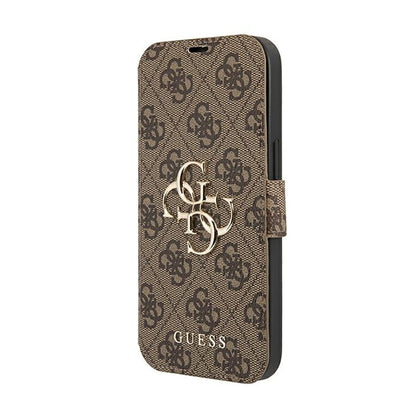 Guess Booktype 4G Big Metal Logo - Dėklas skirtas iPhone 13 Pro Max (Ruda)