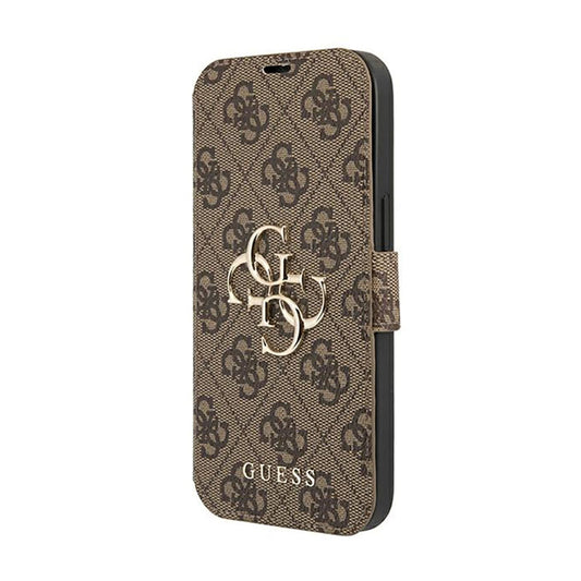 Guess Booktype 4G Big Metal Logo - Dėklas skirtas iPhone 13 Pro Max (Ruda)