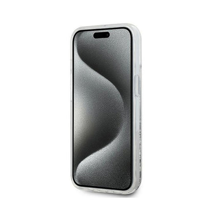 Karl Lagerfeld Liquid Glitter Choupette Head MagSafe - iPhone 15 Plus / 14 Plus dėklas (skaidrus)