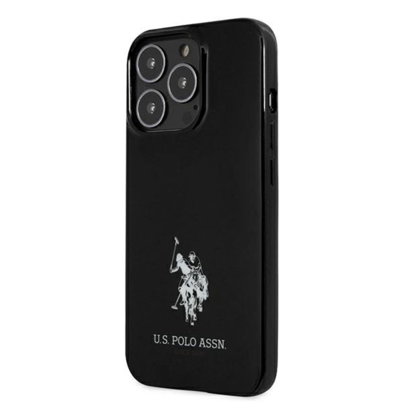US Polo Assn Horses Logo – dėklas, skirtas iPhone 13 Pro (juodas)
