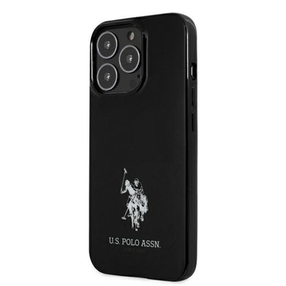 US Polo Assn Horses Logo – dėklas, skirtas iPhone 13 Pro (juodas)