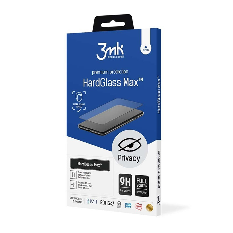 3mk HardGlass Matt Max Privacy – matinis grūdintas stiklas su privatumo filtru, skirtas Samsung Galaxy S25 Edge